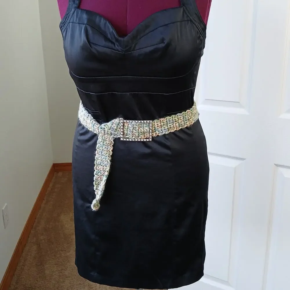 Alpine Sparkle Crochet Belt OS 45